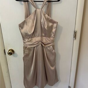 David's Bridal Beige Gown